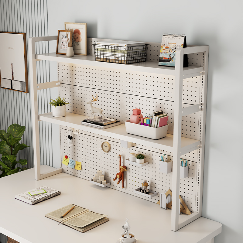 Pegboard Office Organizer - منظم Pegboard معدني قابل للتعديل، أرفف
