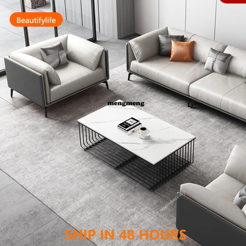 Office Furniture Luxury - 03 أرائك مكتبية من جلد البقر