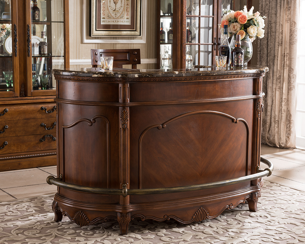 Office Furniture Manufacturers - كرسي بار بسيط من الخشب الصلب