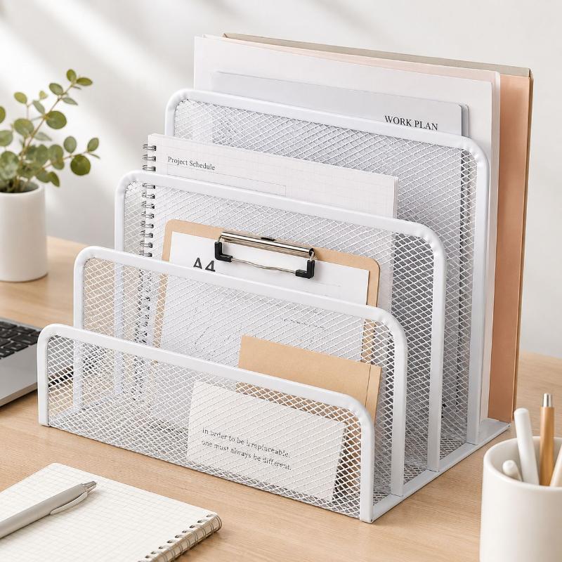 Pegboard Office Organizer - منظم مكتب ثلاثي الطبقات من الشبك