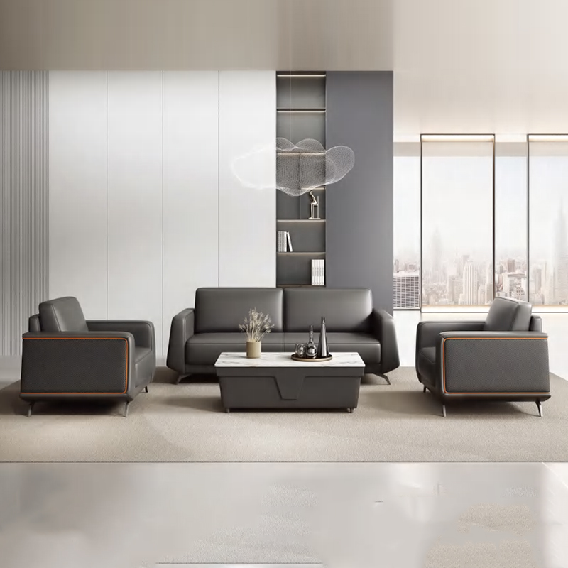 Office Furniture Luxury - طقم أريكة مكتب جلدي فاخر حديث