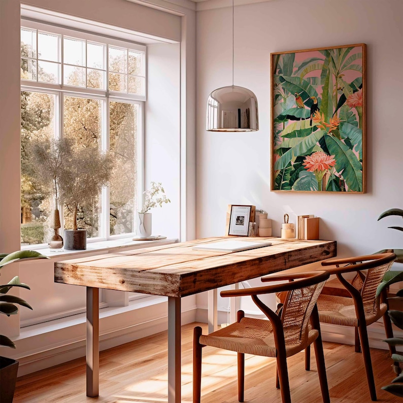 لوحة قماشية استوائية عتيقة الط - مراجعة Office Furniture For Home وسعره