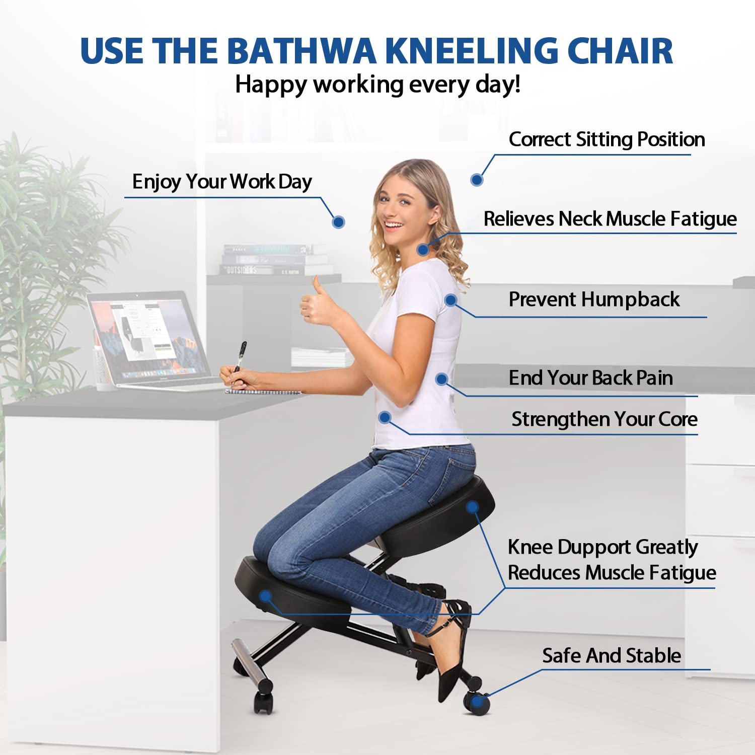 كرسي للركوع مريح للمكتب، مقعد  - مراجعة Office Furniture For Home وسعره