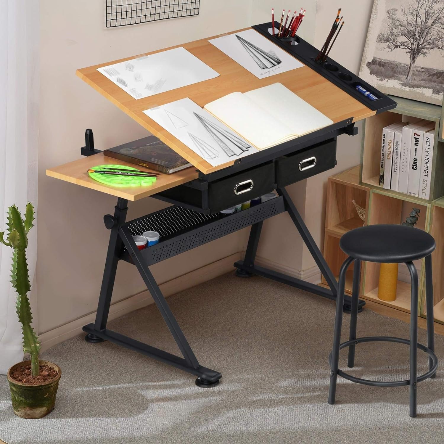طاولة رسم قابلة للتعديل مع كرس - مراجعة Office Furniture For Home وسعره