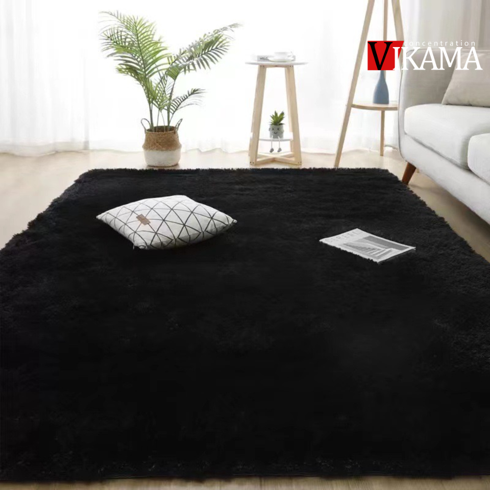 VIKAMA منطقة سوداء من القطيفة  - مراجعة Chair Mat Hard Floor وسعره