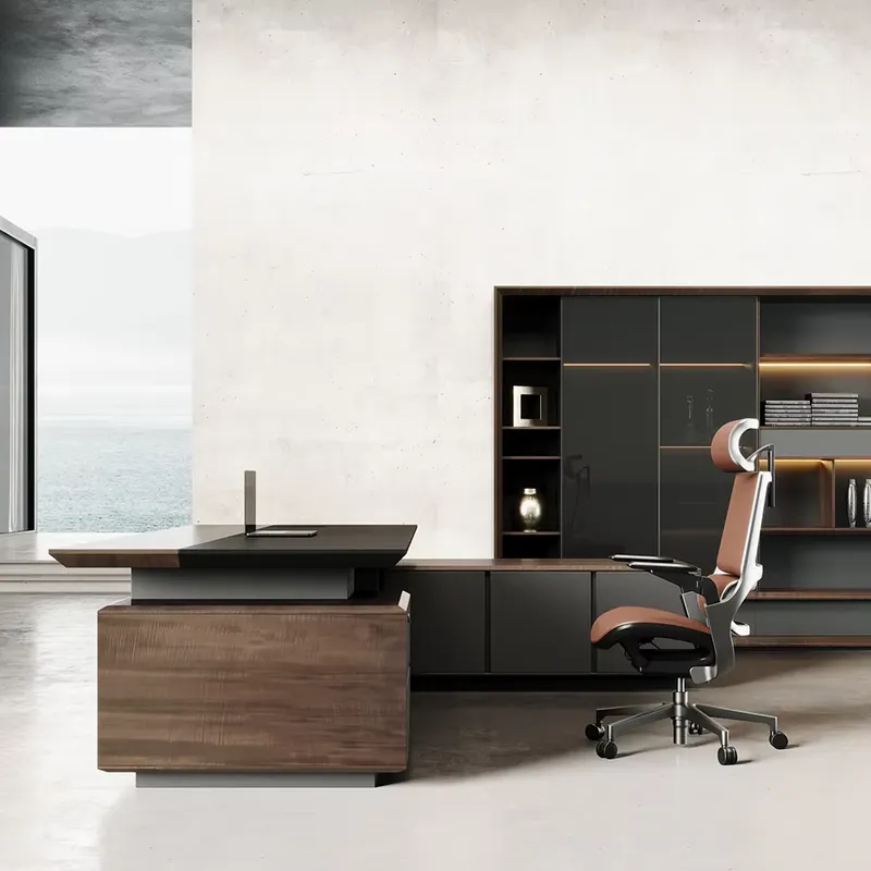 مكتب تنفيذي فاخر من الخشب الصل - مراجعة Office Furniture Luxury وسعره