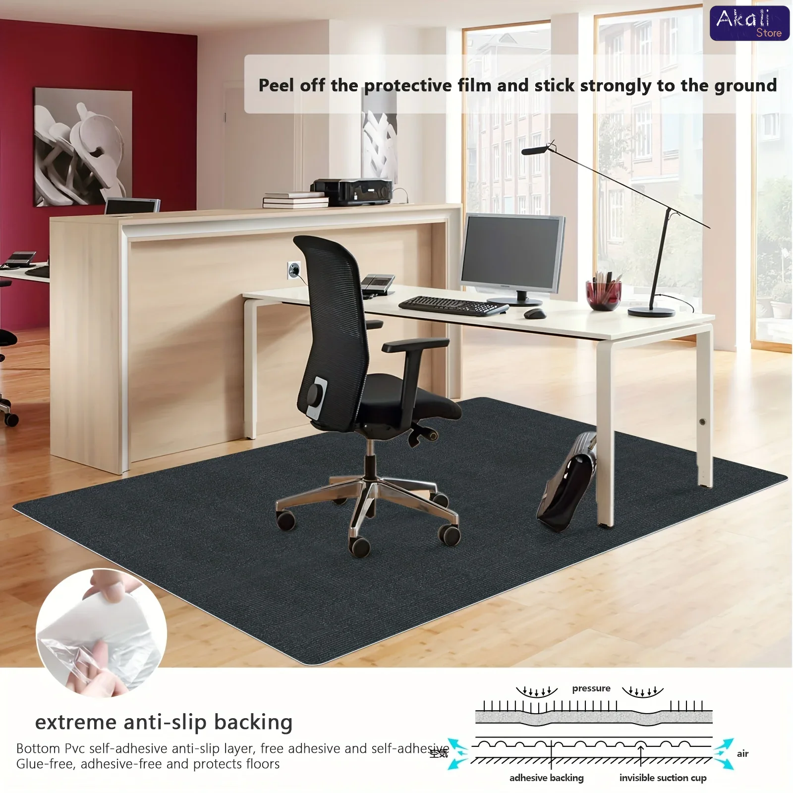 سجادة مكتب كبيرة الحجم مضادة ل - مراجعة Chair Mat Hard Floor وسعره