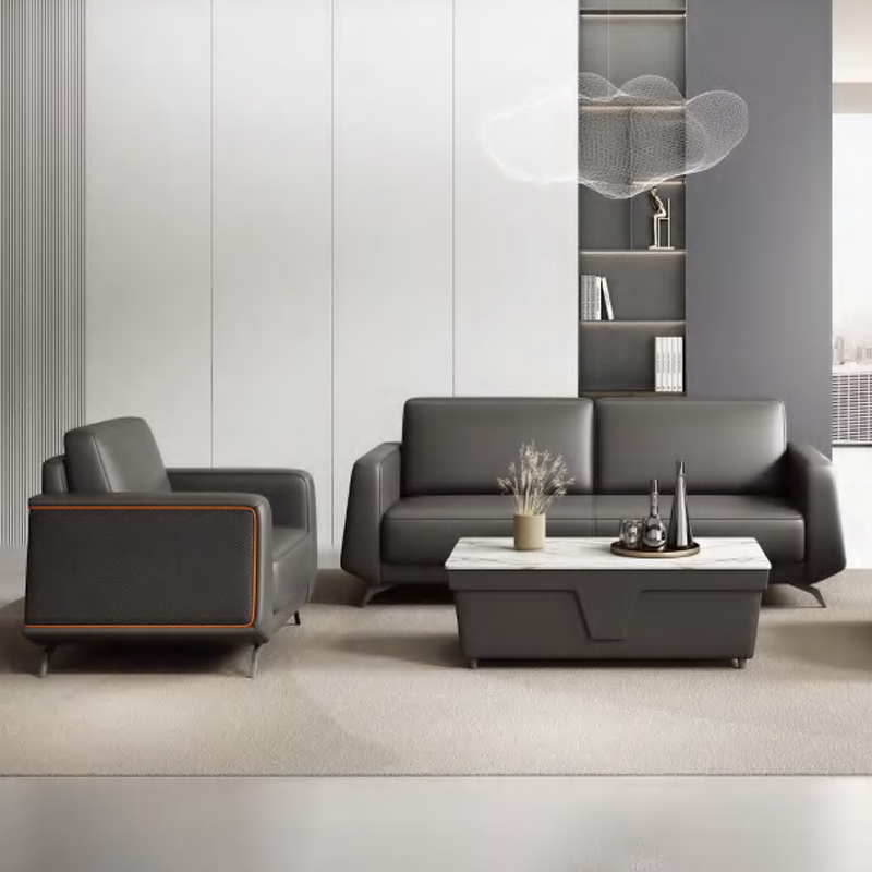 طقم أريكة مكتب جلدي فاخر حديث  - مراجعة Office Furniture Luxury وسعره
