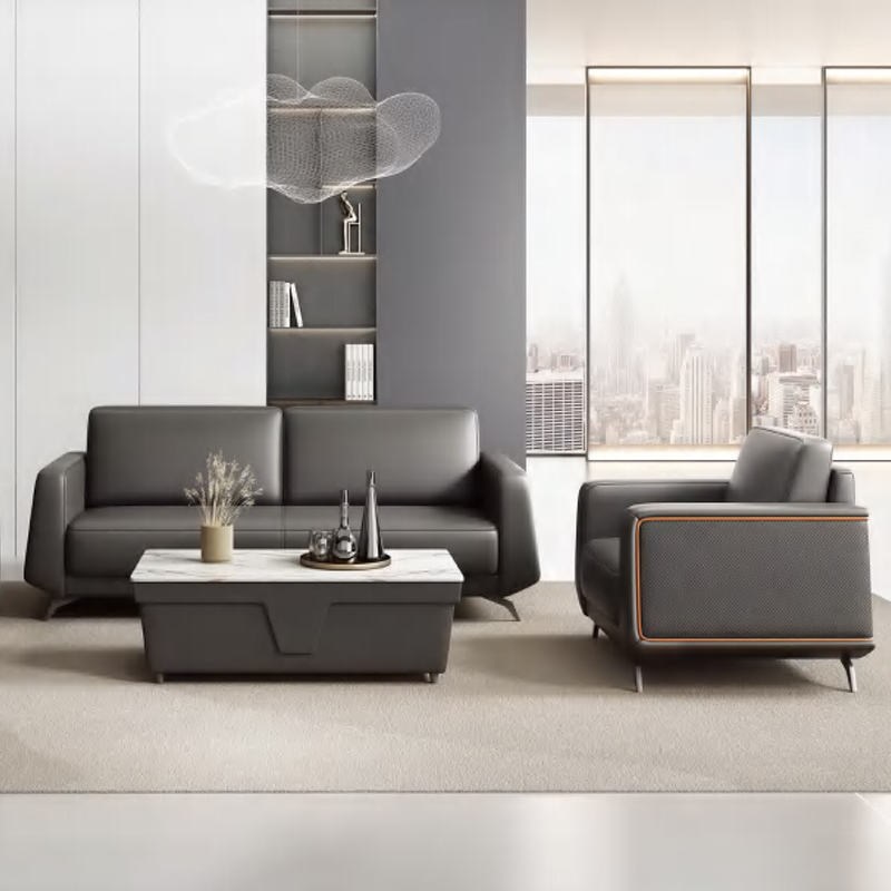 طقم أريكة مكتب جلدي فاخر حديث  - مراجعة Office Furniture Luxury وسعره