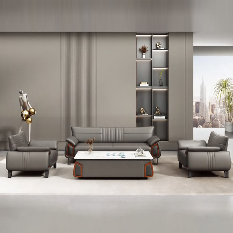 طقم أريكة مكتب جلدي فاخر حديث  - مراجعة Office Furniture Luxury وسعره