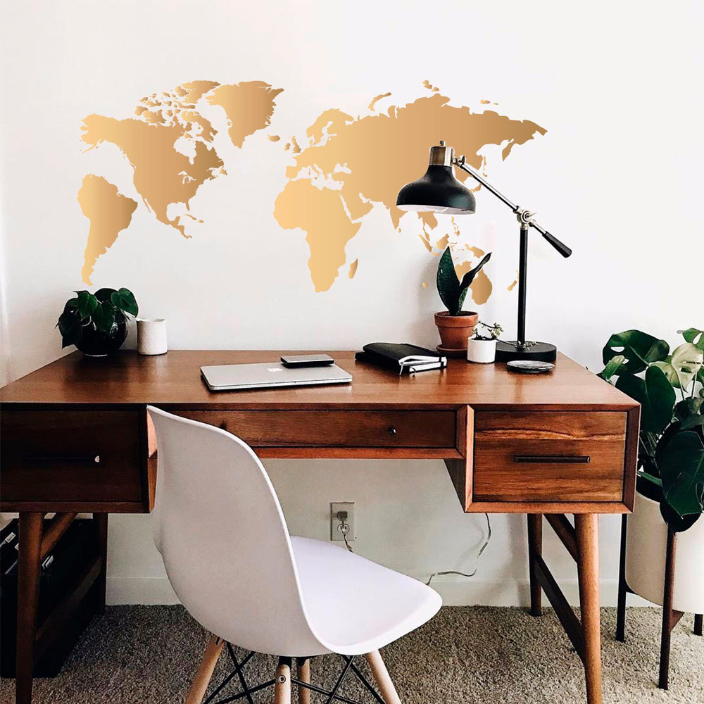 2021 جديد خريطة العالم الجدار  - مراجعة Office Furniture World وسعره